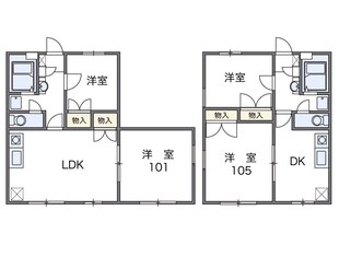 レオパレスＨＩＲＯの物件間取画像